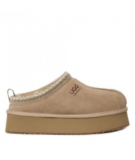 Ciabatte UGG Tashie da donna con plateau color sabbia