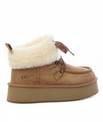 Stivali UGG Premium Puffy Lace Platform - Marrone