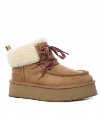 Stivali UGG Premium Puffy Lace Platform - Marrone