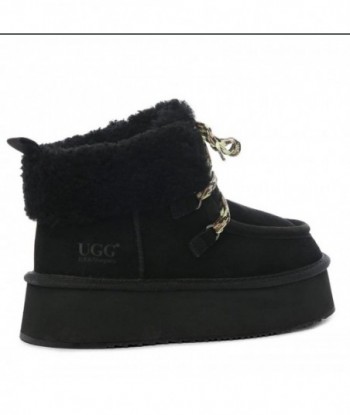 Stivali UGG Premium Puffy Lace Platform - Nero