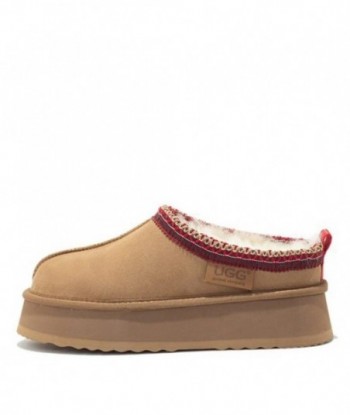 Ciabatte UGG Premium Tassie con plateau, marrone chiaro