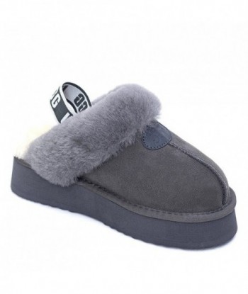 UGG Premium Platform Fluffy Scuff - Grigio