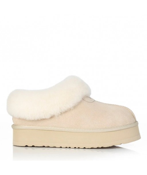 Pantofole con plateau UGG Shady da donna di colore bianco sporco