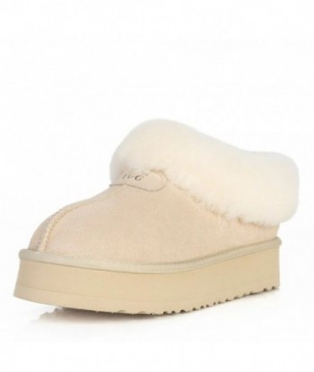 Pantofole con plateau UGG Shady da donna di colore bianco sporco