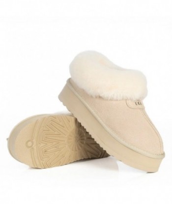 Pantofole con plateau UGG Shady da donna di colore bianco sporco