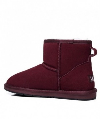 Mini stivaletti UGG Premium in pelle scamosciata da donna - Bordeaux