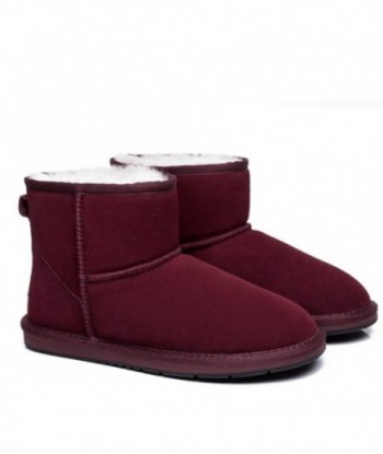 Mini stivaletti UGG Premium in pelle scamosciata da donna - Bordeaux