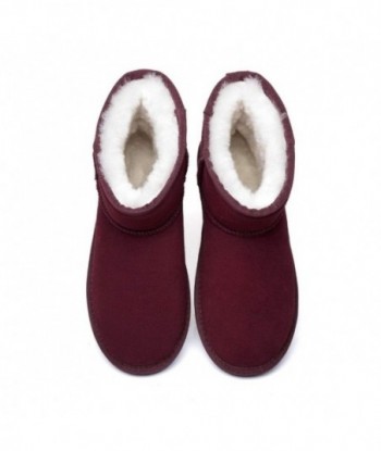 Mini stivaletti UGG Premium in pelle scamosciata da donna - Bordeaux