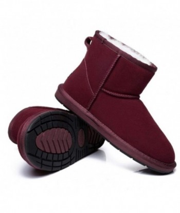 Mini stivaletti UGG Premium in pelle scamosciata da donna - Bordeaux