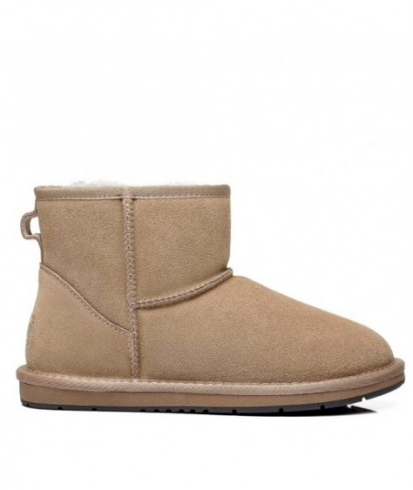 Mini stivaletti UGG Premium in pelle scamosciata da donna - Marrone kaki