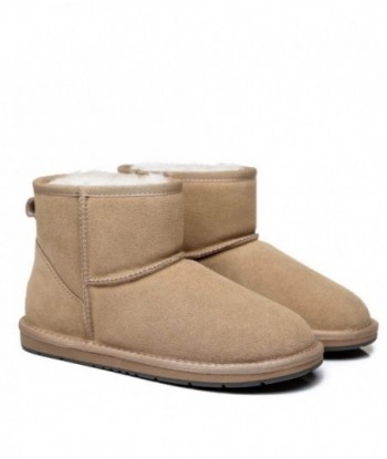 Mini stivaletti UGG Premium in pelle scamosciata da donna - Marrone kaki