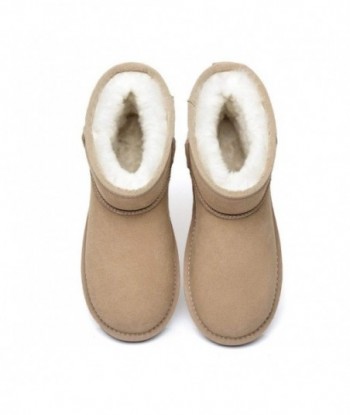 Mini stivaletti UGG Premium in pelle scamosciata da donna - Marrone kaki