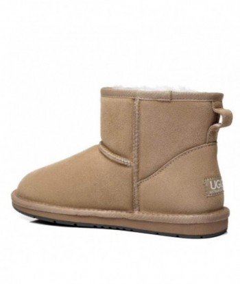 Mini stivaletti UGG Premium in pelle scamosciata da donna - Marrone kaki