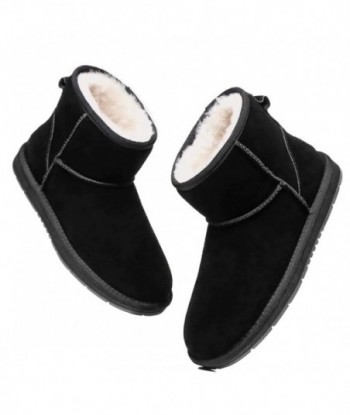 Mini stivali in pelle scamosciata UGG da donna - neri