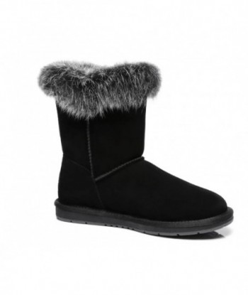 Stivali medi UGG Premium Foxy Rabbit Fur - Nero