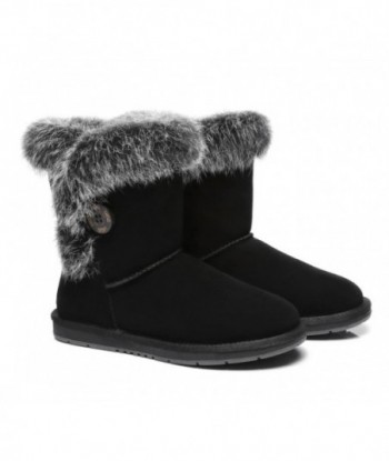 Stivali medi UGG Premium Foxy Rabbit Fur - Nero