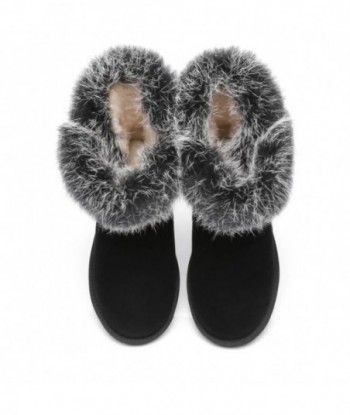 Stivali medi UGG Premium Foxy Rabbit Fur - Nero