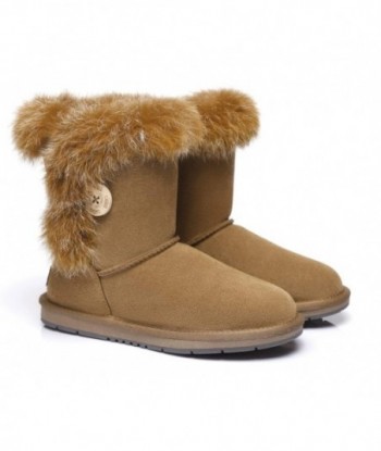 Stivali medi UGG Premium Foxy Rabbit Fur - Marrone