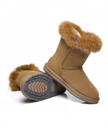 Stivali medi UGG Premium Foxy Rabbit Fur - Marrone