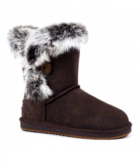 Stivali medi UGG Premium Foxy Rabbit Fur - Cioccolato