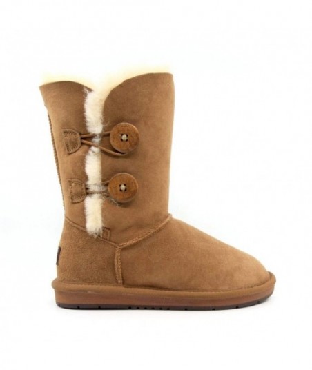 Stivali UGG Premium a 2 bottoni-Marrone