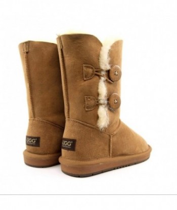 Stivali UGG Premium a 2 bottoni-Marrone