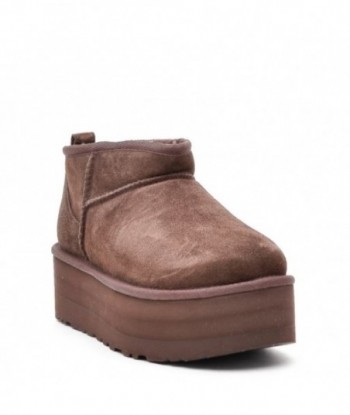 Stivaletti UGG con plateau in pelle scamosciata marrone