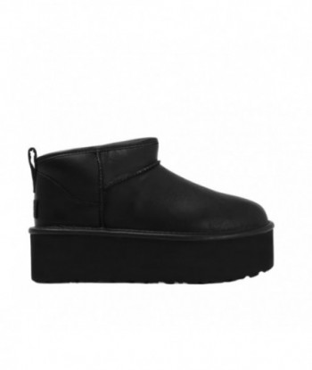 Stivali mini platform UGG in pelle nera