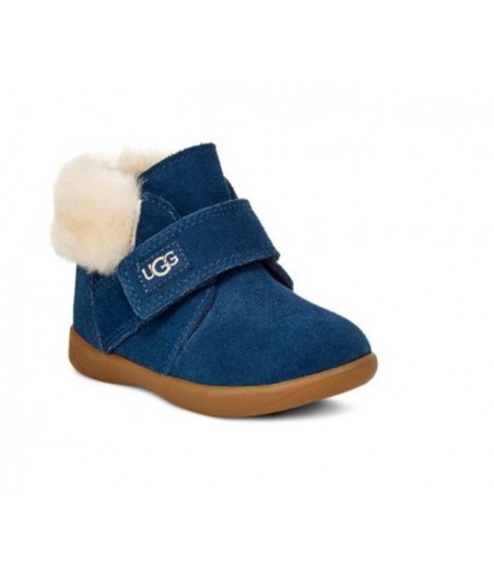 UGG Nolen - Stivaletti pelosi da bambino blu scuro