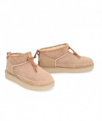 Stivaletti UGG in montone e camoscio, beige