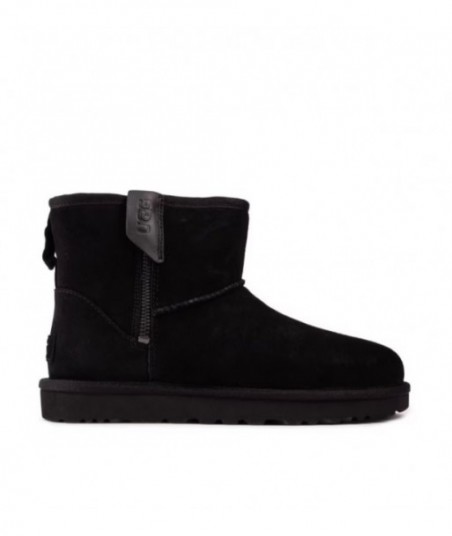 Stivali con zip in pelle scamosciata nera da donna UGG