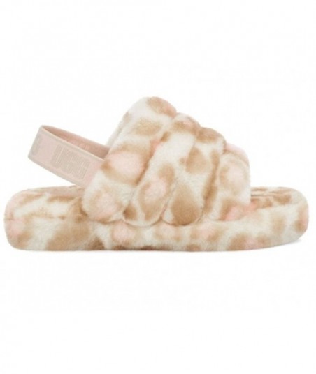 UGG Fluff Yeah Slide Panther Print Slipper ‘White’