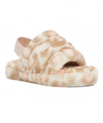 UGG Fluff Yeah Slide Panther Print Slipper ‘White’