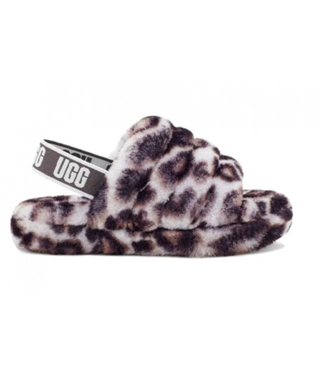 UGG Fluff Yeah Slide Panther Print Slipper ‘Stormy Grey’