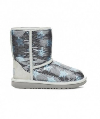 UGG Classic Short II Sequin Star Big Boys Denim Blu