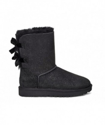 UGG Bailey Bow II Black Pink Snow Boots