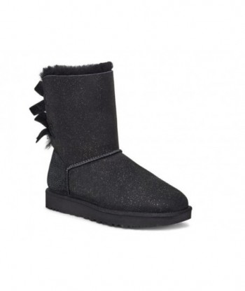 UGG Bailey Bow II Black Pink Snow Boots