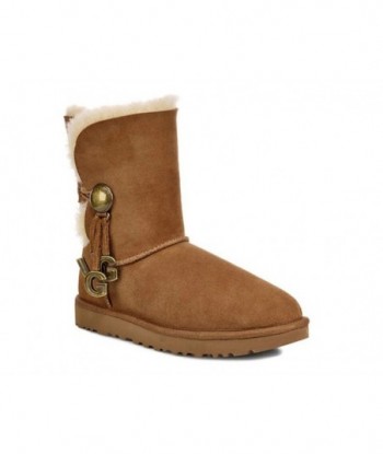 UGG Bailey Button Brown,Stivaleetto Basso