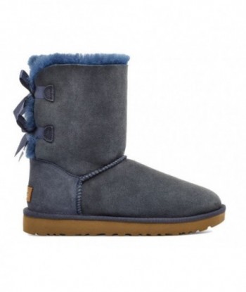 UGG Bailey Bow II Boot Fleece Lined High Top Navy Blue