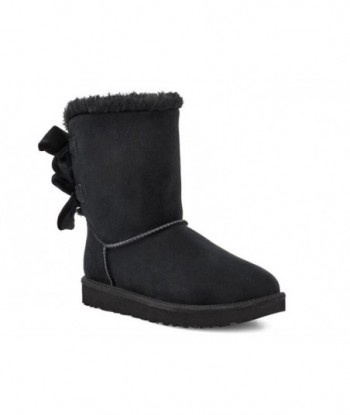 UGG Bailey Bow Velvet Snow Boots Black