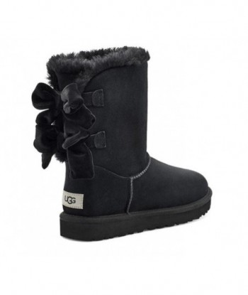 UGG Bailey Bow Velvet Snow Boots Black