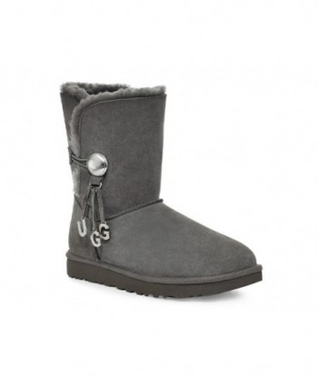 UGG Bailey Buttons,Lettere in metallo, Stivaletti bassi in pelle scamosciata