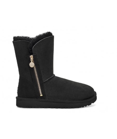 UGG Bailey Zip Short Fleece Lined,Nero Stivali