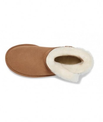 UGG Stivali da neve corti con fibbia magica,marrone chiaro