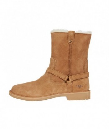 UGG Boots Donna Stivali eleganti in pelle, marrone