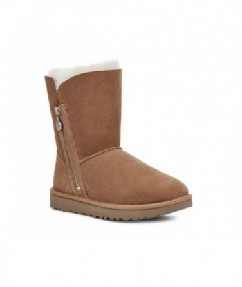 UGG Bailey Zip Short Fleece Lined Brown