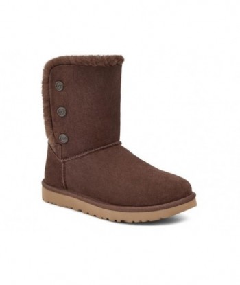 Doposci UGG da donna con bottoni, colore marrone