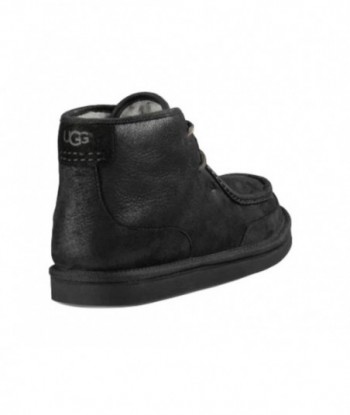 UGG Uomo UGG Bosley Series Stivali corti neri,stivali di pelle ispessita